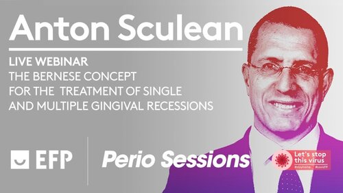 Anton Sculean will give first live EFP webinar, on treating gingival recessions