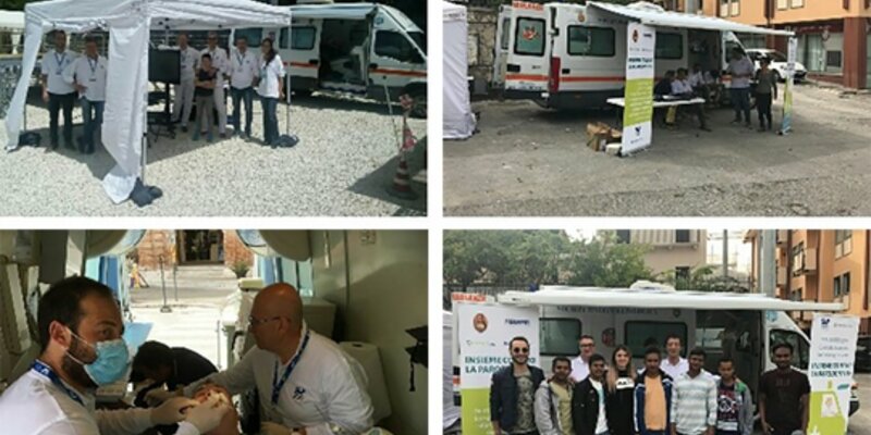 Italy: Ambulances and periodontal screenings in earthquake zone