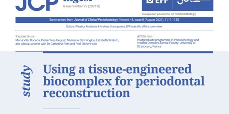 Tissue-engineered biocomplex shows promise in periodontal reconstruction