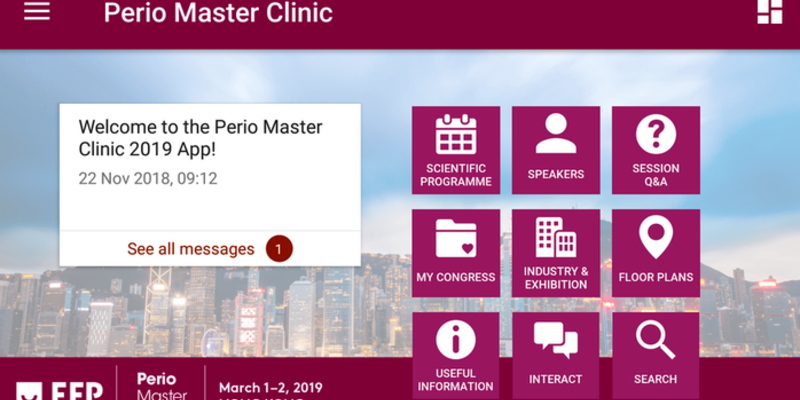 EFP launches special app for Perio Master Clinic 2019
