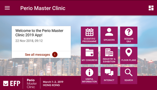 EFP launches special app for Perio Master Clinic 2019