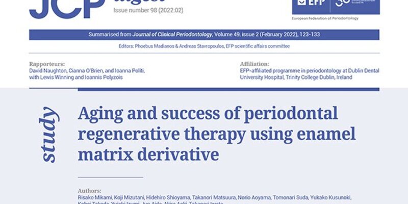 Periodontal regenerative therapy using enamel matrix derivative ‘shows improvements regardless of patient age’