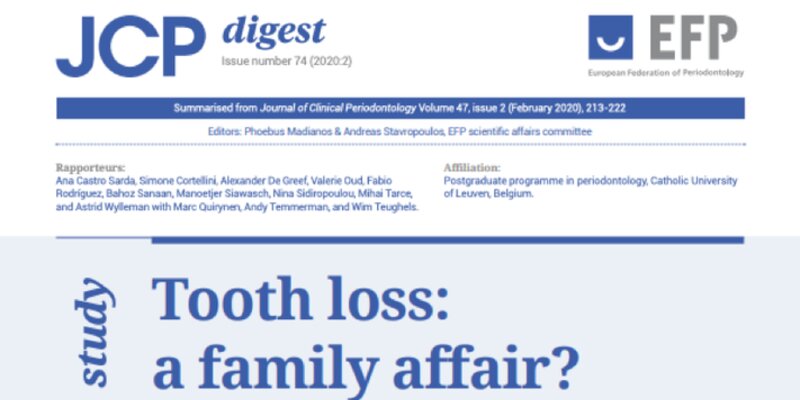 Is tooth loss a family affair? JCP Digest reports on the evidence