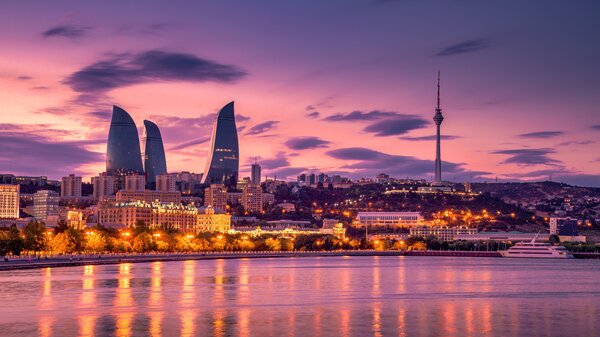 Baku at sunset