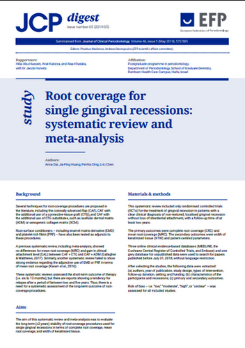 CAF plus CTG offers ‘best and most stable root-coverage outcome’