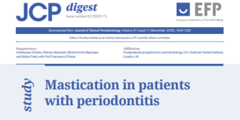 Something to chew on – JCP Digest explores mastication in periodontal patients