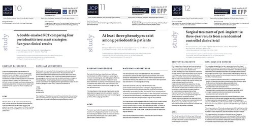 Latest issues of JCP Digest cover periodontitis treatment strategies, phenotypes, and peri-implant surgery