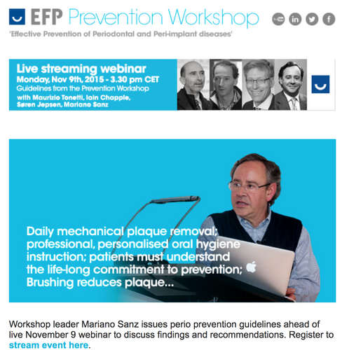 Newsletter dedicated to Prevention Workshop highlights guidelines released at November 9 webinar