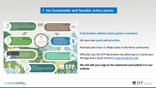 EFP puts spotlight on sustainability in workshop with national societies