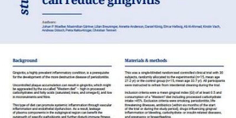 An anti-inflammatory diet can ‘reduce gingivitis’