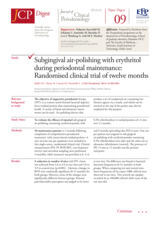 Subgingival air-polishing with erythritol during periodontal maintenance: Randomised clinical trial of twelve months