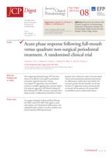 Acute phase response following full-mouth versus quadrant non-surgical periodontal treatment: a randomised clinical trial